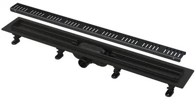 Produktbild von AlcaDrain Duschrinne mit Rand für den perforierten Rost, Schwarz-Matt 950 mm