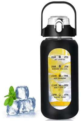 Zdjęcie produktu dla Butelka szklana o pojemności 1000 ml z rurką – szczelna i wolna od BPA