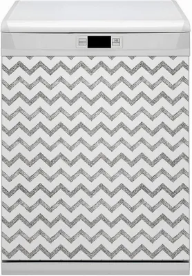 Produktbild von Magnet Folie für Geschirrspüler Magnete  Geschirrspüle Magnet für Spülmaschine 60x70 cm Nachbildung - Silberzickzack