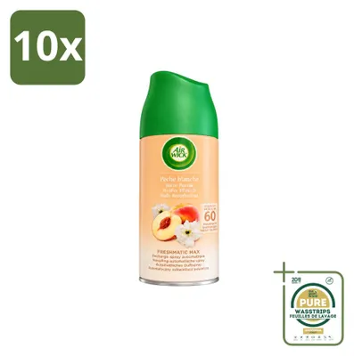 Produktbild von 10 x Air Wick Freshmatic Nachfüller - Weiße Pfirsich - 250 ml - Vorratspackung - 10 Stücke