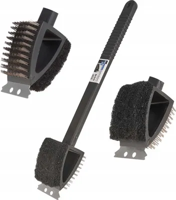 Produktbild von 3-in-1-Drahtbürste mit Schaber und Schwamm - zum Reinigen des Grills