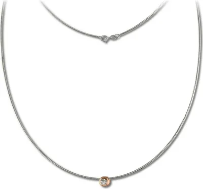 Produktbild von SilberDream Collier 45cm 925 Silber vergoldet Schmuck silber rose SDK23245E