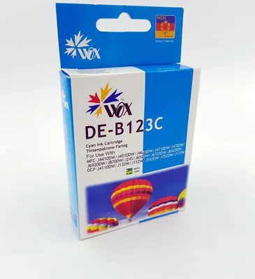 Zdjęcie produktu dla Tusz Wox Cyan Brother LC-123C/LC-121C zamiennik LC123C/LC121C