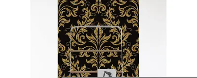 Produktbild von Coloray Fototapete 360x250 cm An Einer Wand Latex Latextapete - Goldenes goldenes Blumen
