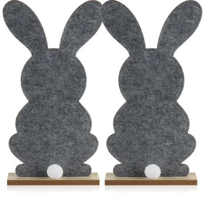 Produktbild von com-four® 2x Deko Aufsteller für Ostern - Osterdekoration aus Holz und Filz