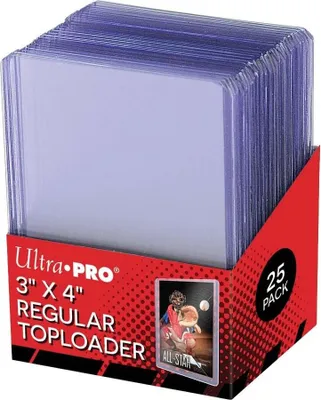 Image de Lot de 25 pochettes Ultra Pro TopLoader Premium Format 4"x3" (ultra transparentes)