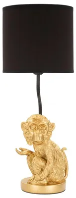 Produktbild von Mauro Ferretti Tischlampe Sitzaffe E27 Ø 20x51,5 cm gold schwarz