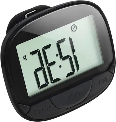 Produktbild von Schrittzähler Clip - Aktivitätstracker Uhr - Großes Display - Schwarz