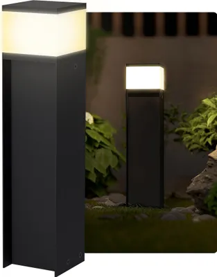 Produktbild von SSC-LUXon ZAVO Lichtsäule schwarz IP44 inkl. LED G9 3W warmweiß Wegeleuchte Gartenspot Terrassenlicht wetterfest Außenleuchte