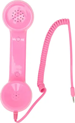 Produktbild von Retro-Telefonhörer, multifunktional, strahlungssicher, Handempfänger für Mobiltelefone, Computer, Rosa