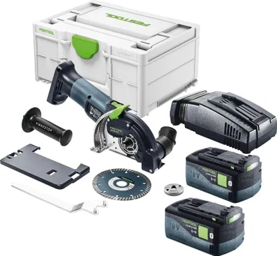 Produktbild von Festool DSC-AGC 18-125 FH EB-Basic Akku Freihandtrennsystem 18 V 125 mm Brushless + 2x Akku 5,0 Ah + Schnellladegerät + Systainer