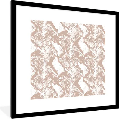 Produktbild von MuchoWow® Gerahmtes Poster Schlangendruck - Formen - Pastell 40x40 cm - Poster mit Schwarzem Bilderrahmen Wandposter Rahmen Foto Bilder - Poster - Plakat im Rahmen