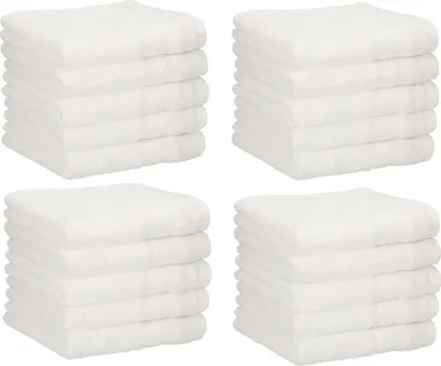 Produktbild von Betz 20 Stück Seiftücher NEAPEL 100% Baumwolle Größe 30x30 cm Farbe - weiß