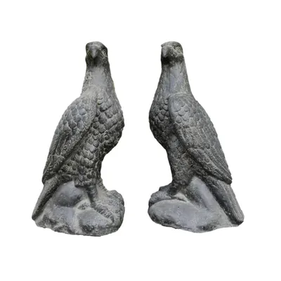 Produktbild von Schönes Adler Set perfekt für den Garten zur Dekoration, aus Steinguss Neu Frostfest Witterungsbeständig, Tierfigur zur Gartengestaltung KA-BR-EA-60