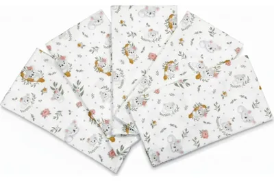 Produktbild von Stoffwindel 70x70 cm Koala Mädchen (5er Pack)