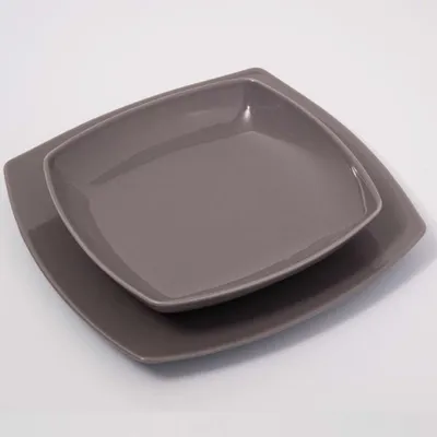 Obrázek produktu pro Italský šedý porcelánový polévkový talíř - D 21 cm - Tokio