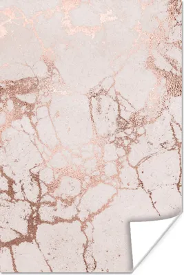 Produktbild von MuchoWow® Poster Marmor - Rosa - Roségold 120x180 cm - Kunstposter