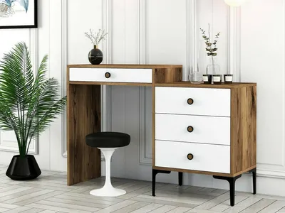 Image de Artegna - Console, 124x40x85h cm Noyer Marron, 2 Étagères