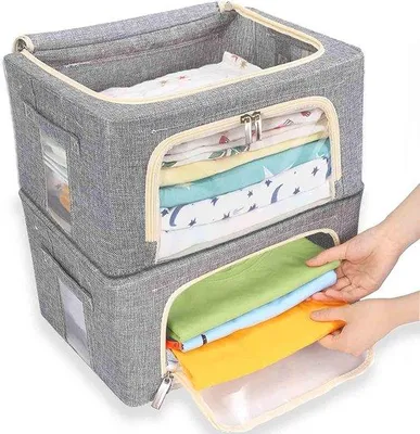 Obrázek produktu pro Úložný box na oblečení, 2dílný skládací organizér do skříně
