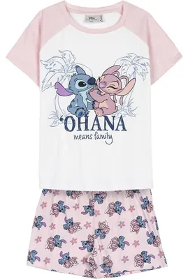 Image de Lilo & Stitch Pyjama pour enfants T-shirt et short 100 % coton 8 ans