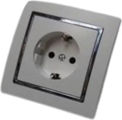 Produktbild von 5753 Levina S Schuko Steck Dose silberner Rand 16 Ampere