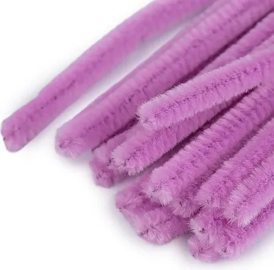 Pfeifenreiniger 20er Chenille-Draht 6mm, Länge 30cm, fliederpink