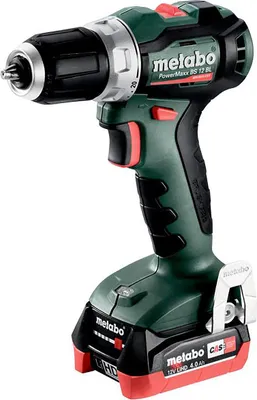 Obrázek produktu pro Metabo PowerMaxx BS 12 BL, Elektrický šroubovák, Rukojeť pistole, Bezkartáčový, Hák na zavěšení, 1600 ot/min, 450 ot/min