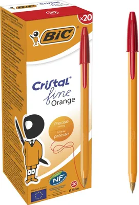 Produktbild von BIC Office Kugelschreiber, Orangerot, 0,8 mm, 20er-Set