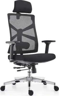 Produktbild von Ergonomischer Bürostuhl mit Adaptiver Rückenlehne, Schreibtischstuhl mit 4D Armlehnen, Verstellbarer Sitztiefe, Lendenwirbelstütze und 2D Kopfstütze