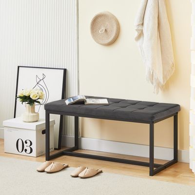 CLIPOP Gepolsterte Sitzbank,für Esszimmer,Flur, 100 cm, Grau