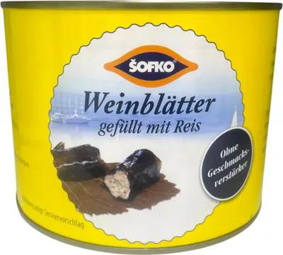 Produktbild von Sofko Weinblätter gefüllt mit Reis 1,7kg, Weinblätter mit Reisfüllung