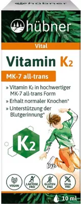 Produktbild von Hübner Vitamin K2 Tropfen | 10 ml | MK-7 all-trans | vegan