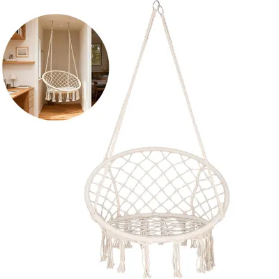 Produktbild von Hängesessel Brasilianisch - bis 200kg - Boho Design - Komfortabel und Tragbar - Für Innen und Außen