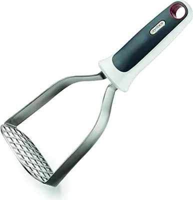 Zdjęcie produktu dla Zyliss E980096, Ugniatacz do ziemniaków, Czarny, Stal nierdzewna, Biały, Stal nierdzewna, Dziurka do wieszania, 96 mm, 255 mm