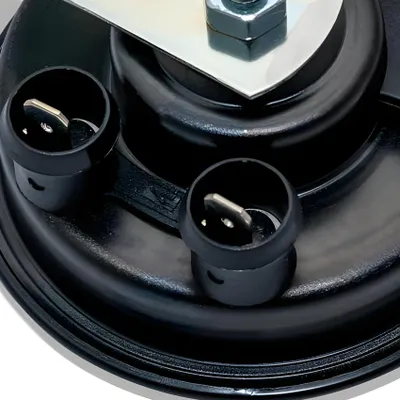 Image de corne 12V avec support, Ø 77mm, noir - Simson S51, S70, S53, S83 - MZ ETZ