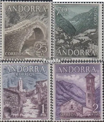 Produktbild von Briefmarken Andorra - Spanische Post 1963 Mi 59-62 (kompl.Ausg.) Jahrgang 1963 komplett postfrisch Landschaften