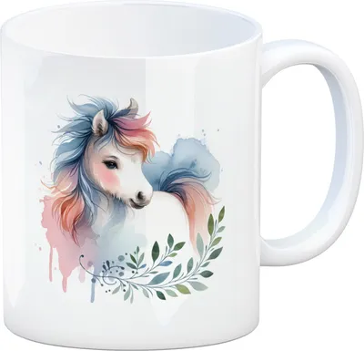 Produktbild von Buntes Pferd Kaffeebecher