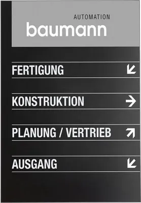 Produktbild von MADRID Black Line Wegweiser zur Direktbeschriftung 150 x 150 cm