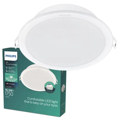 Zdjęcie produktu dla Philips Funkcjonalność Podtynkowa oprawa oświetleniowa Meson 16,5 W 165 mm, Oświetlenie miejscowe wpuszczane, 1 szt., LED, 4000 K, 220-240 V, Biały