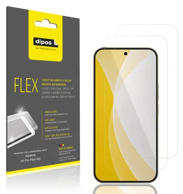 Image de 2x Film de protection d'écran pour Realme 16 Pro Plus 5G, recouvre 100% de l'écran, dipos Flex