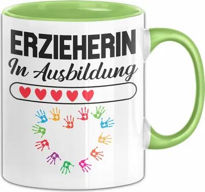 Produktbild von Erzieherin In Ausbildung Tasse Geschenk Ausbildungsstart Für Erzieherinnen Geburtstag Kaffee-Becher (Grün)