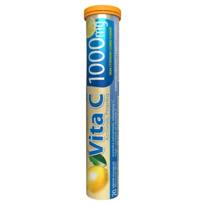 Image de Vita C 1000 mg comprimés effervescents à la vitamine C arôme citron Activlab Pharma