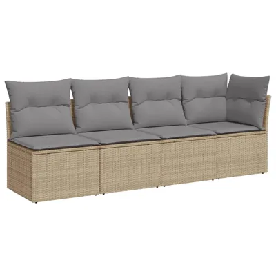 Zdjęcie produktu dla VidaXL 366088, 4 siedz., Jasny Szary, 110 kg, 2270 mm, 620 mm, 690 mm