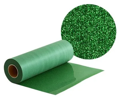 Produktbild von Plottermarie Plotterfolie Mega Glitter für kreative Veredelungen – Plotterfolie für Textildruck, T-Shirts, Baumwolle, Polyester, DIY & Spezialeffekte 100 x 50 cm - 932 Kelly Green
