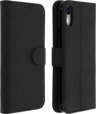 Produktbild von Avizar, Klappetui aus Kunstleder für Apple iPhone XR, Schwarz