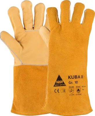 Produktbild von Hase Kuba Ii Schweißerhandschuh aus Rindnarben-/Rindspaltleder Größe 10 6 Stk