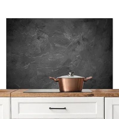 Produktbild von KitchenYeah®  Spritzschutz Küche - Küchenrückwand - Wandschutz für Herd und Spüle - Struktur - Zement - Beton - Grau - Vintage 120x80 - Alu-Dibond (Alternative zum Spritzschutz aus Glas) - Hitzebestän