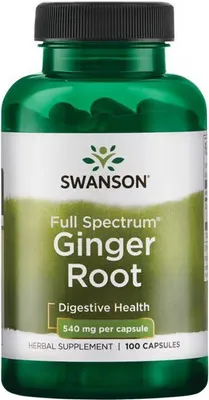 Obrázok produktu pre Zázvorový koreň 540 mg 100 kapsúl Swanson Health Products