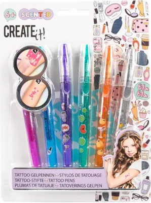 Image de CREATE IT ! 6 stylos de tatouage 84200 /12