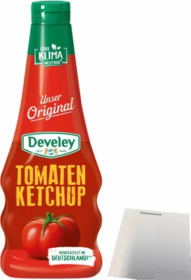 Produktbild von Develey Original Tomato Ketchup (500ml Squeeze Flasche) + usy Block